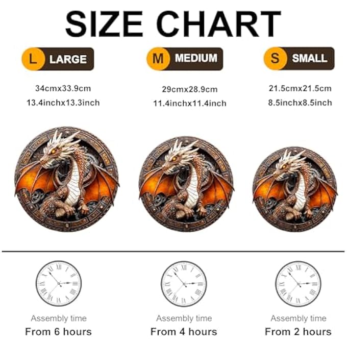 WOODEN PUZZLE FOR ADULTS-300PCS 3D VISUAL EFFECT UNIQUE SHAPE MECHANICAL DRAGON ADVANCED WOODEN JIGSAW PUZZLE FOR ADULT, CHALLENGE WOOD JIGSAW PUZZLES,BEST GIFT (MECHANICAL DRAGON-2, LARGE) - Image 3